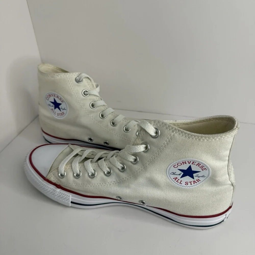 Converse All Star Chuck Taylor Men's Sneakers Size 8.5, White, High Top